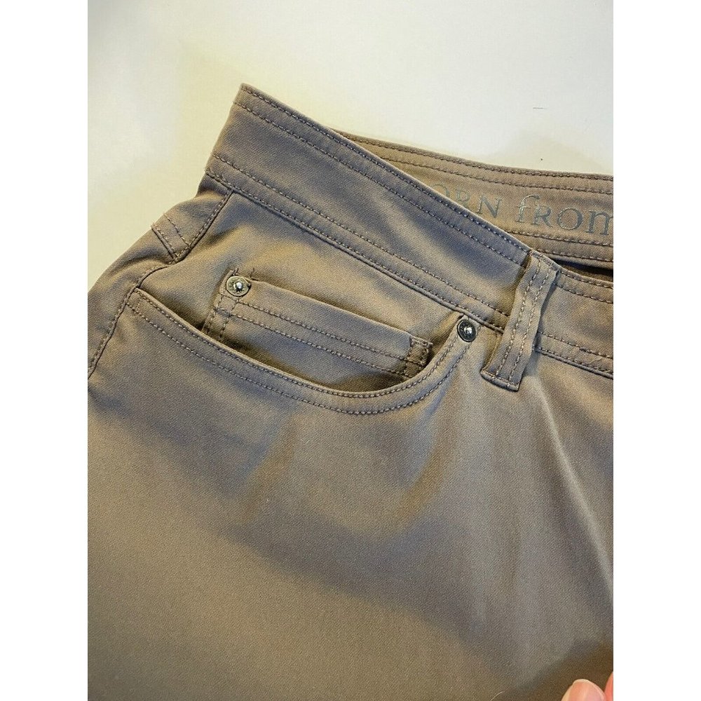 prAna Breathe Pants 34 X 29 Brown Slim Fit 5 Pocket Straight Leg Casual Hiking - Picture 7 of 13